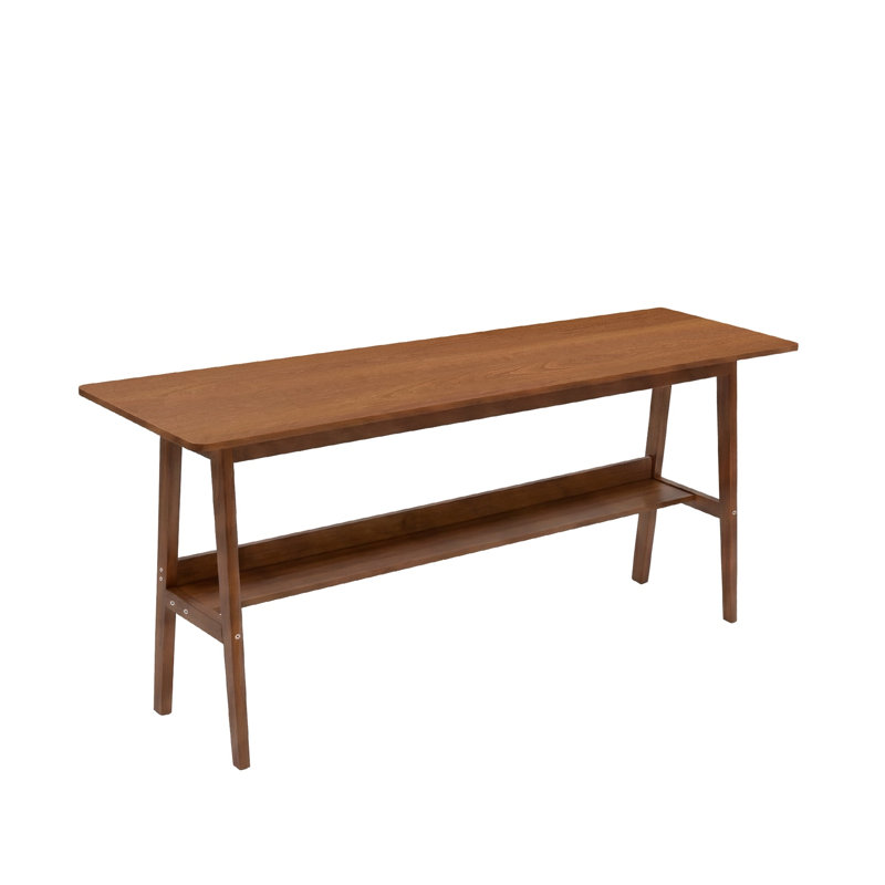 Bureau d'ordinateur 63 po moderne en bois massif avec panneau de fibres à densité moyenne 63 po