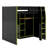 Wood Loft Bed With Desk,Open Wardrobe,Storage Compartments And RGB Lights-1337280842