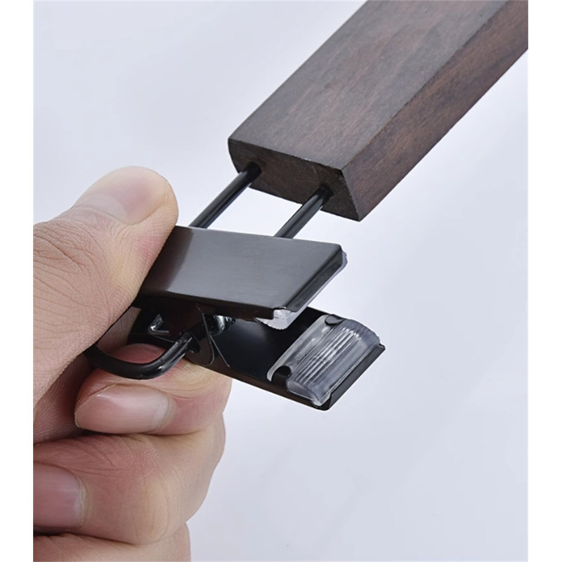 Cintre pour pantalons en bois massif avec pinces, 10