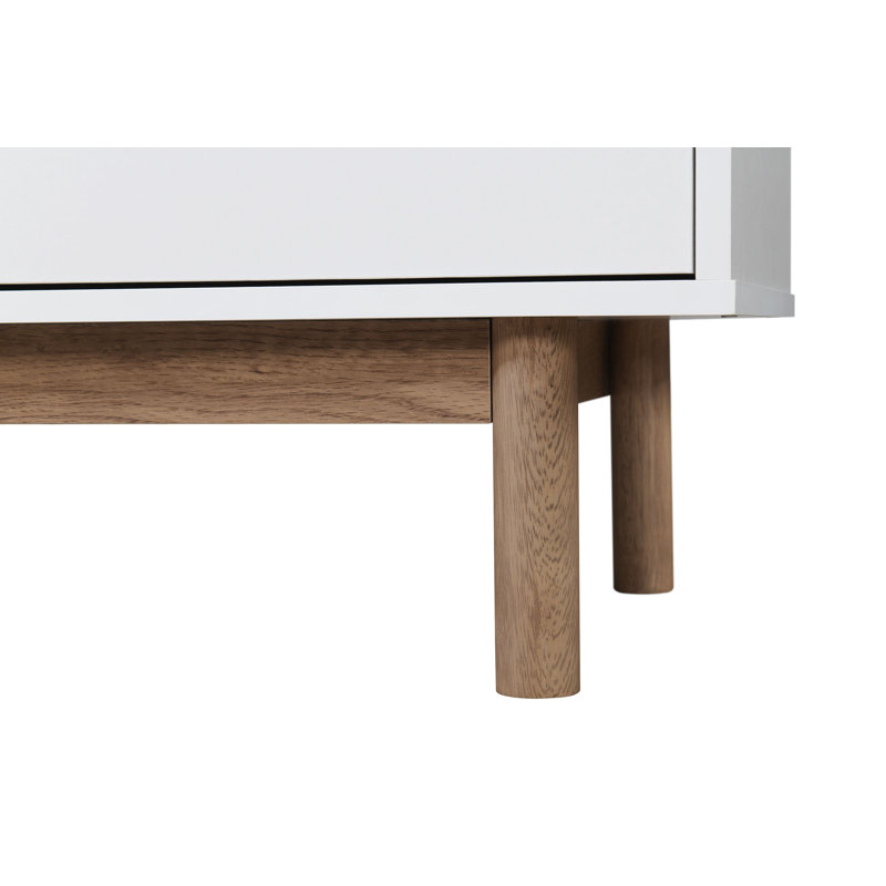Isabeau 144 Cm Wide 3 Drawer Highboard, White/Oak