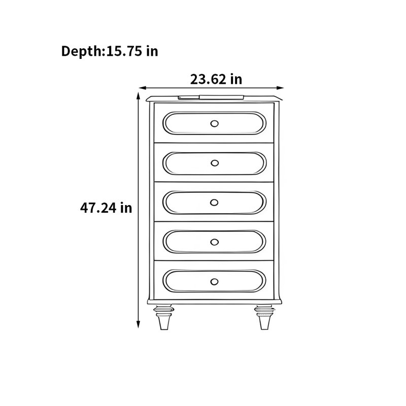 Armoire de rangement minimaliste de style français
