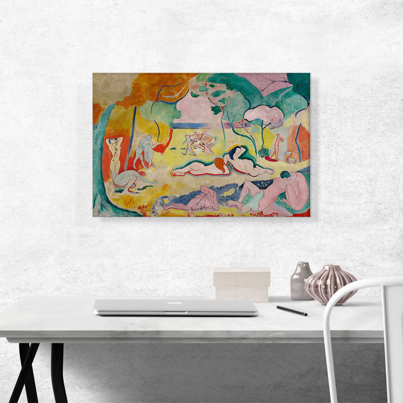 «The Joy of Life 1906» par Henri Matisse, reproduction d'art sur toile tendue, H 18 po x l 26 po x P 0,75 po