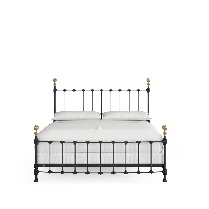 151 Palatial Bed | Complete Standard, King, Gunmetal/Antique Gold