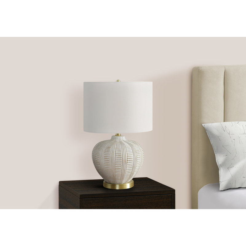 Transitional Resin Table Lamp with Shade
