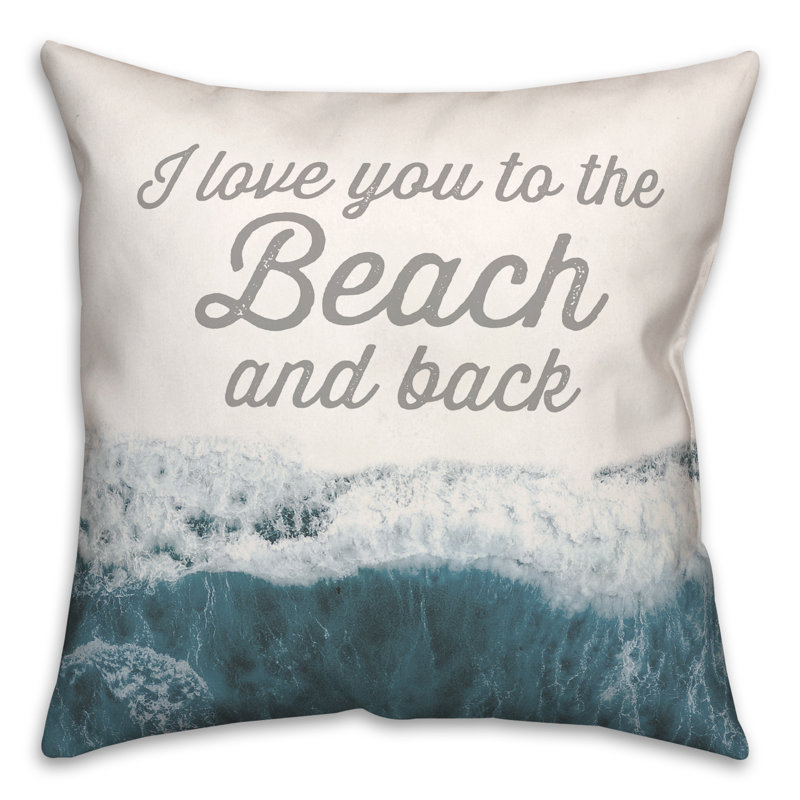  Housse et insert de coussin carré To the Beach and Back, Gris