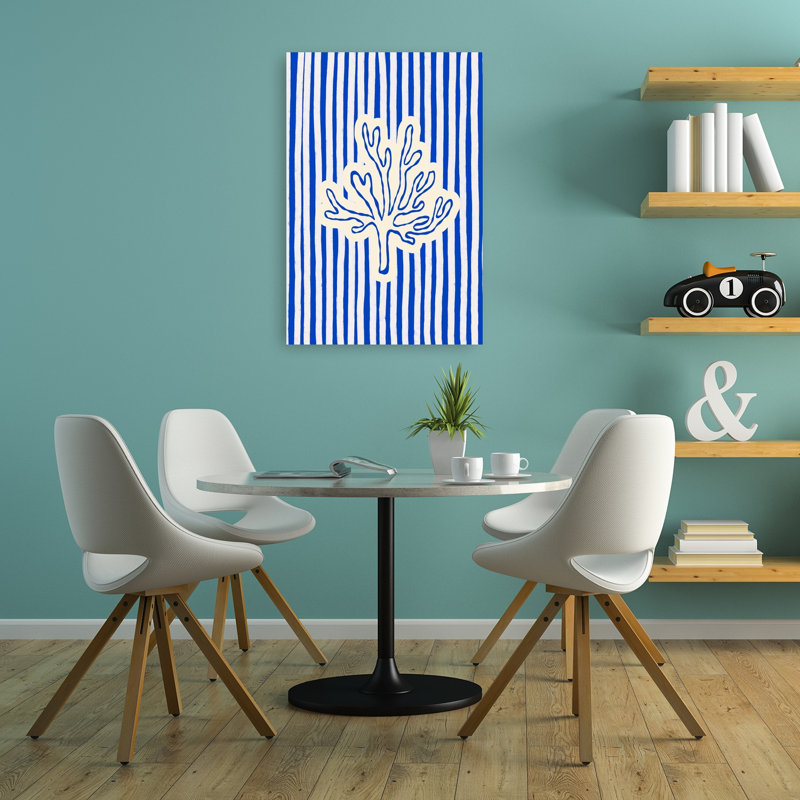 Impression d'art mural bleu et bleu, 36" H x 24" W