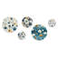 Tyngsborough - Ensemble d'art mural floral rond et floral de 5