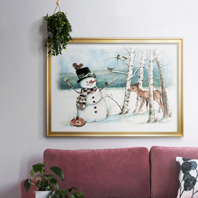 «Snow Friends», reproduction sur toile encadrée