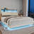 Sharwin LED Upholstered Bed Frame Floating Bed Frame With Storage Headboard-1696856491