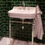 Victoriahaus 23.5" x 20" Rectangular Console Sink with Faucet Drill, Towel Bar, Backsplash, and Overflow-716361197-716361192