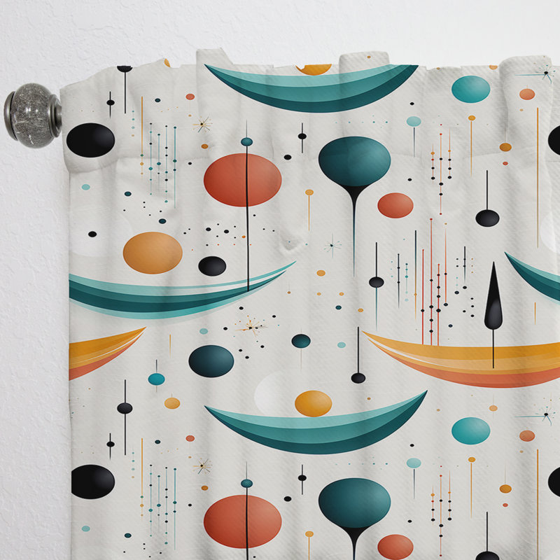 Cosmic Simplicity V - Rideau en velours moderne - obscurcissant - 1 panneau, L 52 po x L 90 po