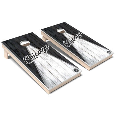 Ensemble de cornhole en composite de baseball toutes saisons Chicago Triangle