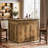 Burnes L-Shaped 4-Tier Wood Bar Cabinet with Stemware Racks-1947750316