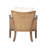 Lily Performance Fabric Upholstered Oak Armchair w/ Rattan Accents