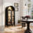 68" Tall Arched Storage Display Cabinet-2133944933