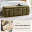 Banc de rangement recouvert de tissu d'ameublement en chenille avec base en bois massif Vanesa-644896165