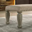 Banc - Siège rembourré avec garniture cloutée