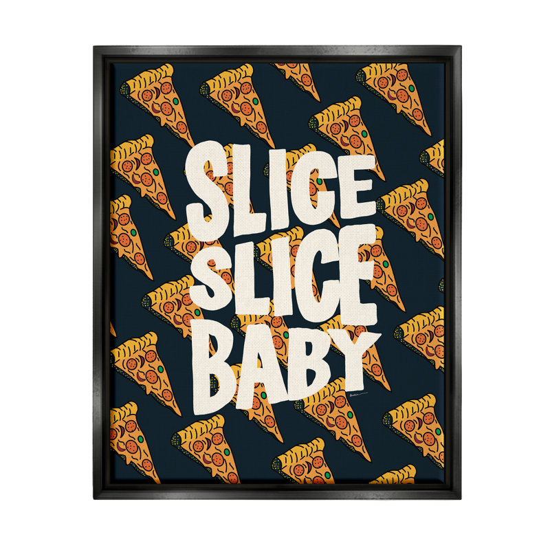 «Pop Pizza Slice Baby», reproduction encadrée sur toile par Amelia Noyes, H 31 po x l 25 po x P 1,7 po