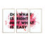«Do What Is Right Not What Is Easy I», ensemble de 3 toiles d'art encadrées traditionnelles-205291130-205291131