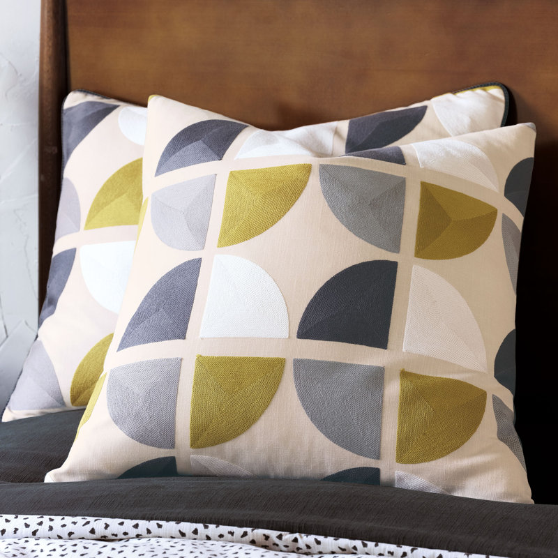 Camden Cotton Geometric Shapes Duvet Cover, Daybed Duvet Cover + 2 King Shams