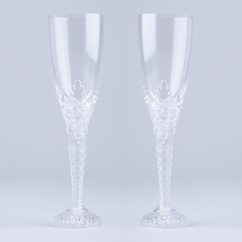 Flûte à champagne jetable en plastique basique, Transparent
