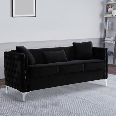 Kagishan 73 " Velvet Sofa