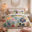 Housse de couette et taies décoratives blanches à pois-4547462