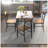 Dining Table Set For 4, Kitchen Table With Chairs Dinning Table Set For Kitchen & Dining Room, Compact Dining Set For Small Spaces, Rustic Brown
