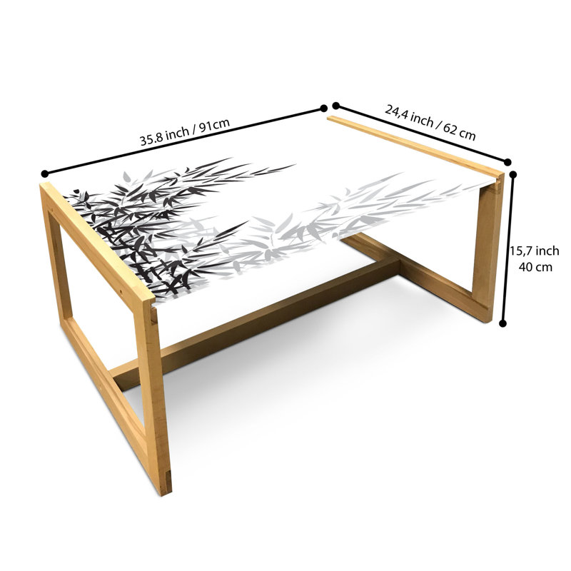 Jacbo Trestle Coffee Table, 40cm H x 91cm W x 62cm D