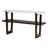 Retro Elegant Console Table with Marble-Effect Top and Versatile Storage Solutions-768201784