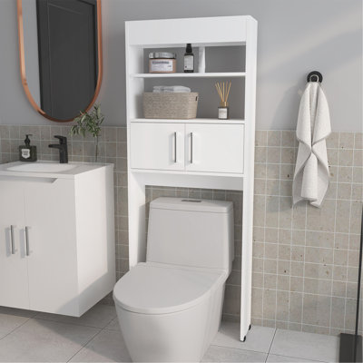 Bisbee 2-Door Over-The-Toilet Bathroom Storage Cabinet Shelf