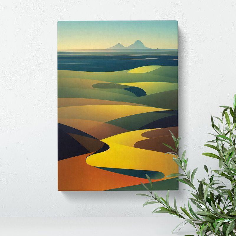 XV1022-363X Abstract Mountain Landscapes No.6 - Print, 76cm H x 50cm W, No Matte, Wrapped Canvas