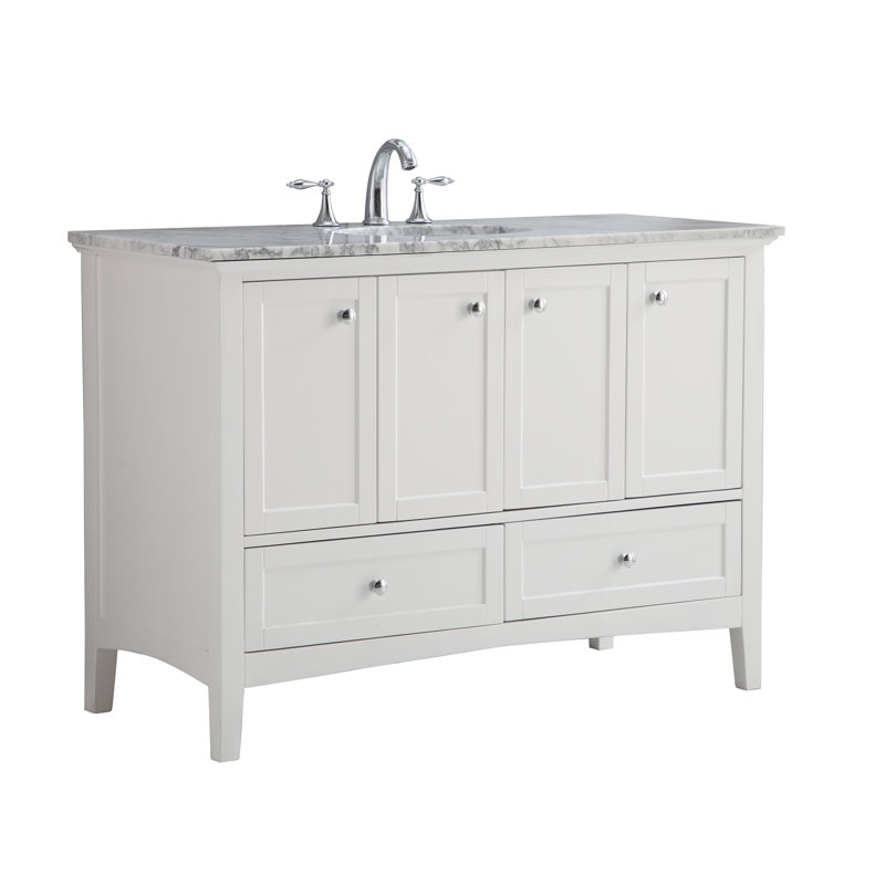 Linder 48'' Single Bathroom Vanity with Marble Top