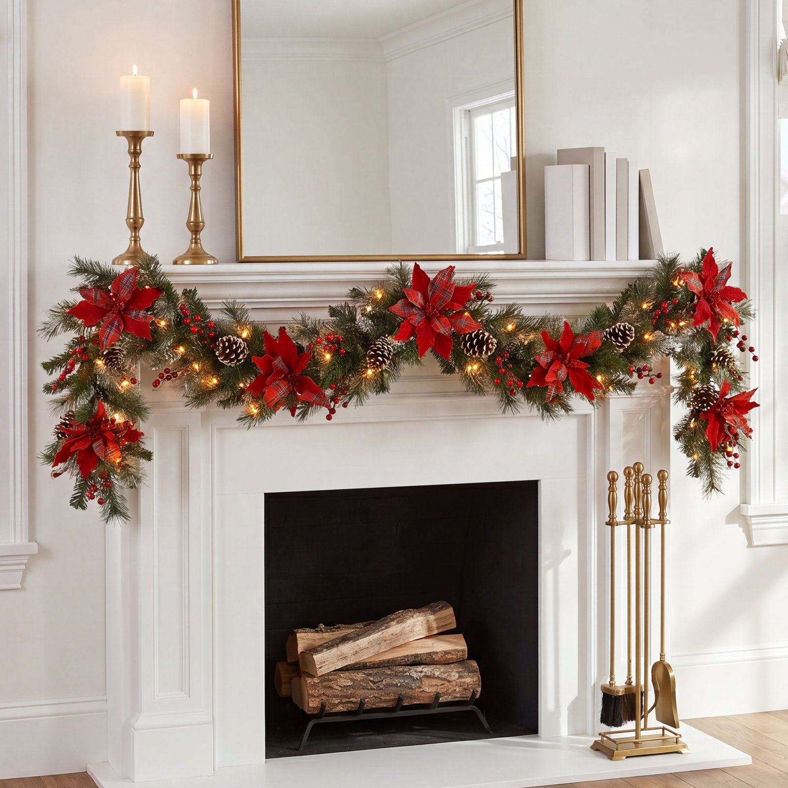 108" Pre-Lit Plaid Christmas Garland