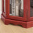 Lighted Corner Curio Cabinet With Tempered Glass Doors & Shelves - Elegant Cherry Display Case With Bulb For Living Room & Bedroom Décor- Cherry