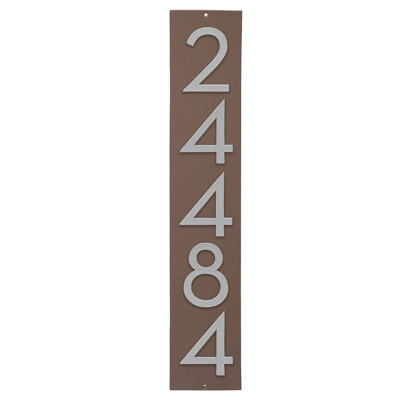 Plaque d'adresse verticale flottante 4 po (5 chiffres)