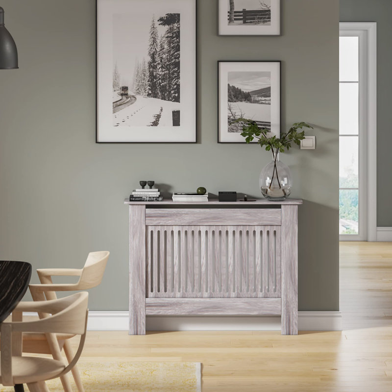 Raeford Radiator Cover, Grey, 82cm H X 109cm W X 20cm D