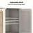 Sideboard Buffet Cabinet With Storage, Boho Credenza Storage Cabinet With 4 Doors And Adjustable Shelf, Wood Coffee Bar Console Cabinet Buffet Table For Kitchen, Dinning Room, Entryway