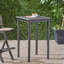Table de bar d'extérieur carrée en bois d'acacia - Gris foncé