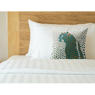 Cori Leopard Faux Suede Square Indoor Pillow