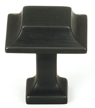 Millenium Square Knob, 1" H x 1" W x 1" D, Matte Black