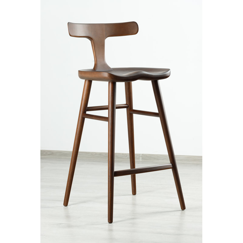 Anvil Chair With Back, Matte Brown, Bar Stool (31” Seat Height)