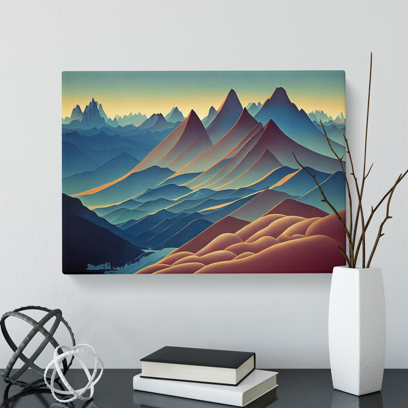 Amazing Mountain Sunrise - Wrapped Canvas, 50cm H x 76cm W x 3cm D
