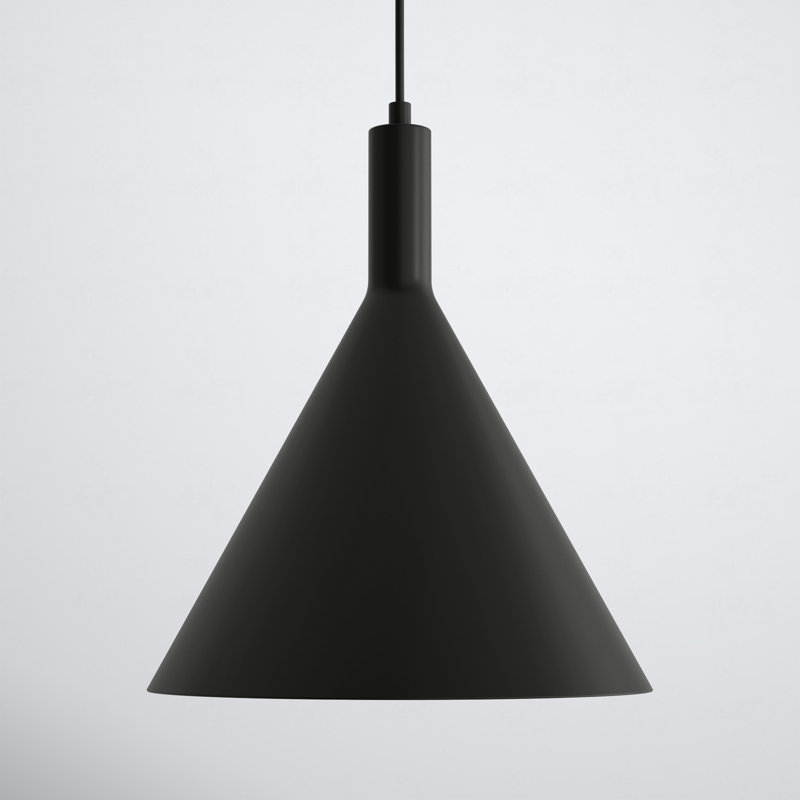 Laroche 1 - Light Single Pendant, 15.29" H x 12" W x 12" D, Matte Black
