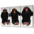 Three Wise Monkeys - 3 Piece Wrapped Canvas Print-52929681