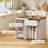 Detachable Stainless Steel Kitchen Island with Folding Tabletop, Locking Wheels, Storage Drawer & Cabinet – Mobile Food Container Cart  & Charcuterie Cart for Party, Picnic, Supermarket, or Home Use