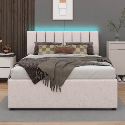 Lit plateforme rembourré Teddy