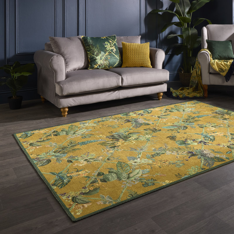 Geometric Digitally Printed 100% Polyester Area Rug, Rectangle 185 x 290 cm