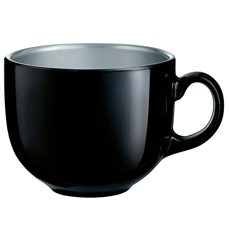 Glass Coffee Mug, Black