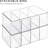 Sorbus 2 Pack Clear Stackable Storage Bins with Dividers